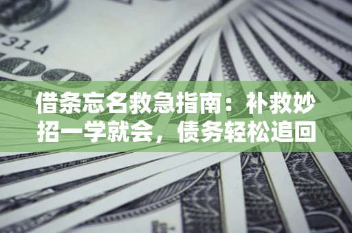 北京借条忘名救急指南：补救妙招一学就会，债务轻松追回！