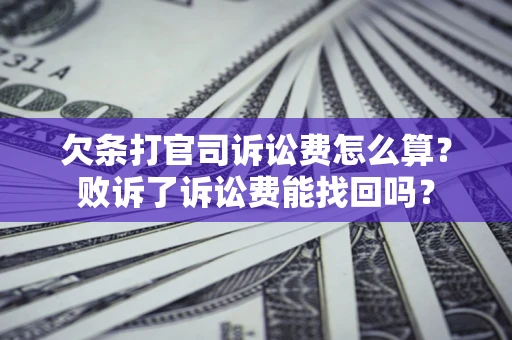 北京欠条打官司诉讼费怎么算？败诉了诉讼费能找回吗？
